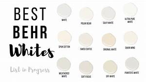 12 Favorite Behr White Paint Colors List In Progress