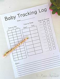 Stationery Design Templates Baby Tracker Printable Daily Routine