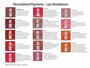 Permablend Pigments Lip Colour Guide Permanent Makeup Supplies