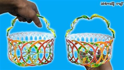 cara membuat keranjang dari gelas plastik Indonesia