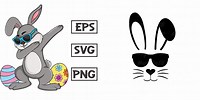Cool Easter Bunny SVG