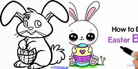 Cute Drawing Easter Bunnies