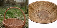 Large Round Shallow Wicker Baskets