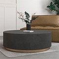 Black Rectangle Drum Side Table