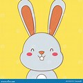 Bunny Smiling Colorful Cartoon Pink Blue