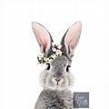 Bunny with Flower Crown Clip Art