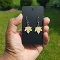 Canadian Maple Leaf Earrings Gold