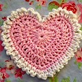 Crochet Heart Coaster Patt… 