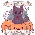 Cute Kawaii Halloween Animal Drawings