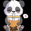Cute Panda Drinking Boba Moving