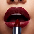 Dark Brown Rose with Red Lipstick