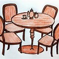 Drawing of Dining Table Easy Kids