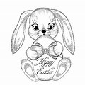 Easter Bunny Hand Drawing
