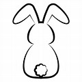 Easter Bunny Outline Clip Art