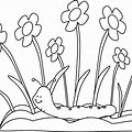 Free Spring Clip Art Black and White