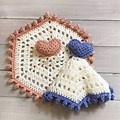 Giant Colorful Flower Baby Lovey Crochet Pattern