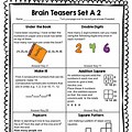 Brain Teasers Worksheets