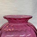 Round Cranberry Glass Vase