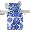 Royal Blue Damask Table Runners