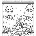 Sea Star Ocean Animals Color by Number