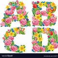 Spring Flower Letters Banner