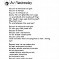 Ash Wednesday … 