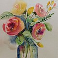 Watercolor Paintings Simple Flower Vase