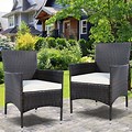 Wicker Seat Dining Chairs