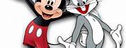 Bugs Bunny and Mickey Mouse Hug