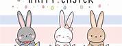 Cute Cartoon Easter Bunny Wallpaper