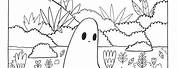 Emo Aesthetic Ghost Coloring Pages