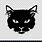 Black Cat Head Silhouette
