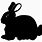 Black and White Silhouette Rabbit