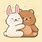 Bunny and Bear Cuddling