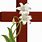 Clip Art Easter Lily with Cross