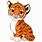 Cute Baby Tiger Clip Art