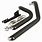 Exhaust Pipe Black Stainless Steel 2 1 2