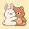Kawaii Bear and Bunny