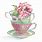 Painting of Teacup with Flowers
