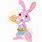 Pink Easter Bunny Clip Art