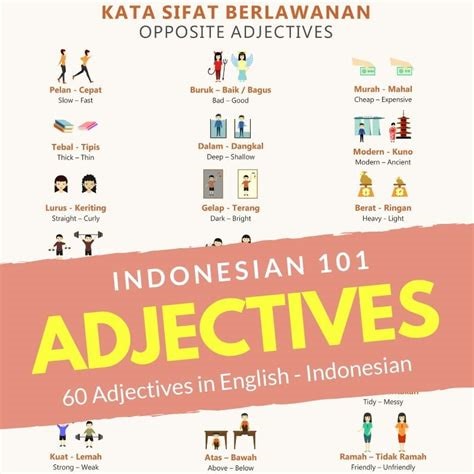 Indonesian adjectives for non-living things