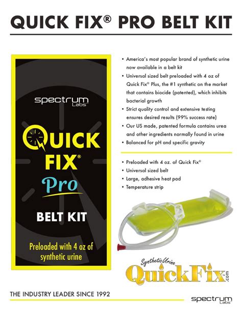 Quick Fix Pro Belt Kit clean and maintained
