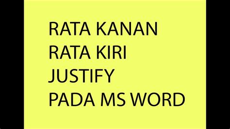 Justify Rata Kanan