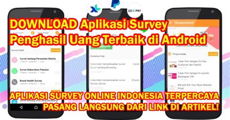 Aplikasi Survey Penghasil Uang Terbaik di Indonesia