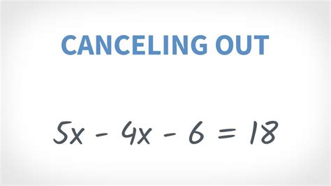 Cancelling Out Answers Method