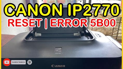 Canon IP2770 reset error