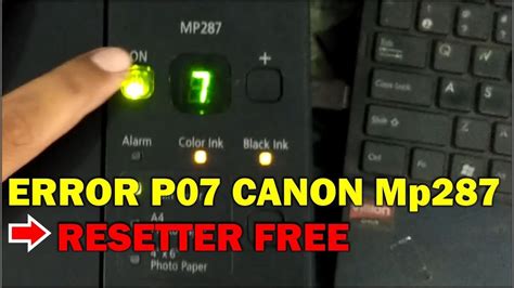 Canon Service Tool MP287 running