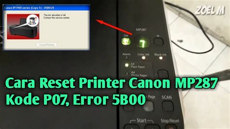Cara Menggunakan Resetter Printer Canon MP287