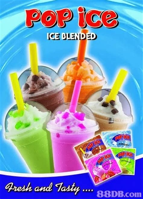 Desain Promosi dalam Gelas Pop Ice Bergambar
