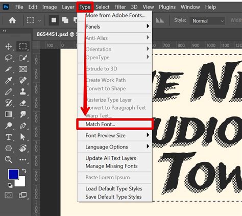 Identify Fonts using Snapchat in Photoshop with Type Match Plugin
